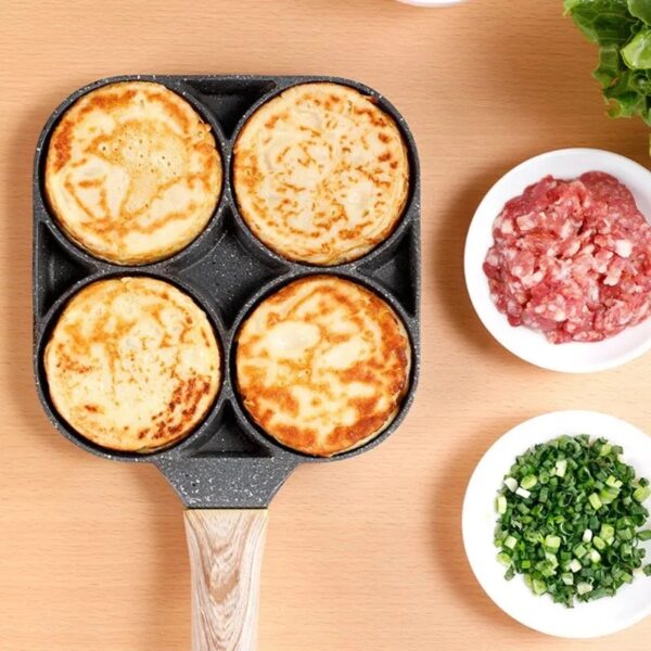 Poêle à crêpes à 4 trous en aluminium  parfaite pour de délicieuses crêpes – Image 4