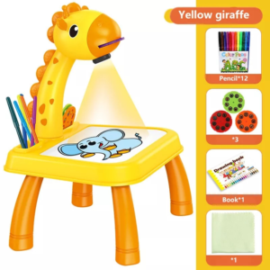 Projection Painting LED Children's Drawing Table with Early Education Scanner