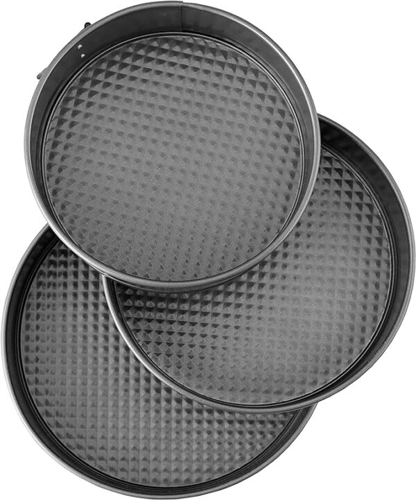 Ensemble de moules à charnière ronds Kitchen Lab 3PCS à gâteaux gris – Image 3
