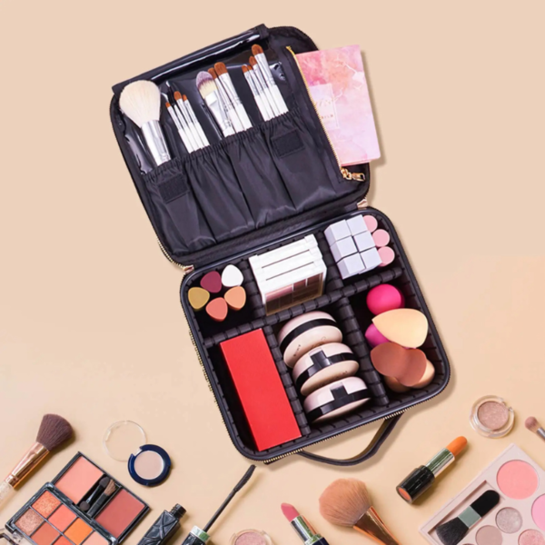 Sac de maquillage étanche pour femmes, sac de maquillage de grande capacité,