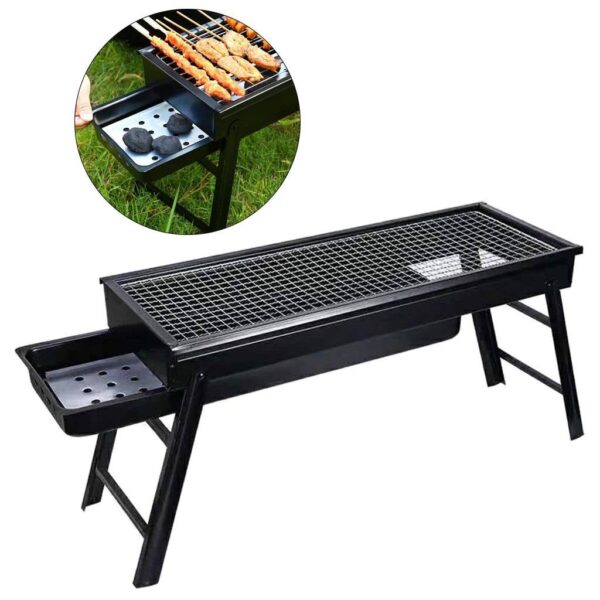 Barbecue au charbon de bois portable pour la cuisine en plein air, le camping, le pique-nique, le jardin – Image 4