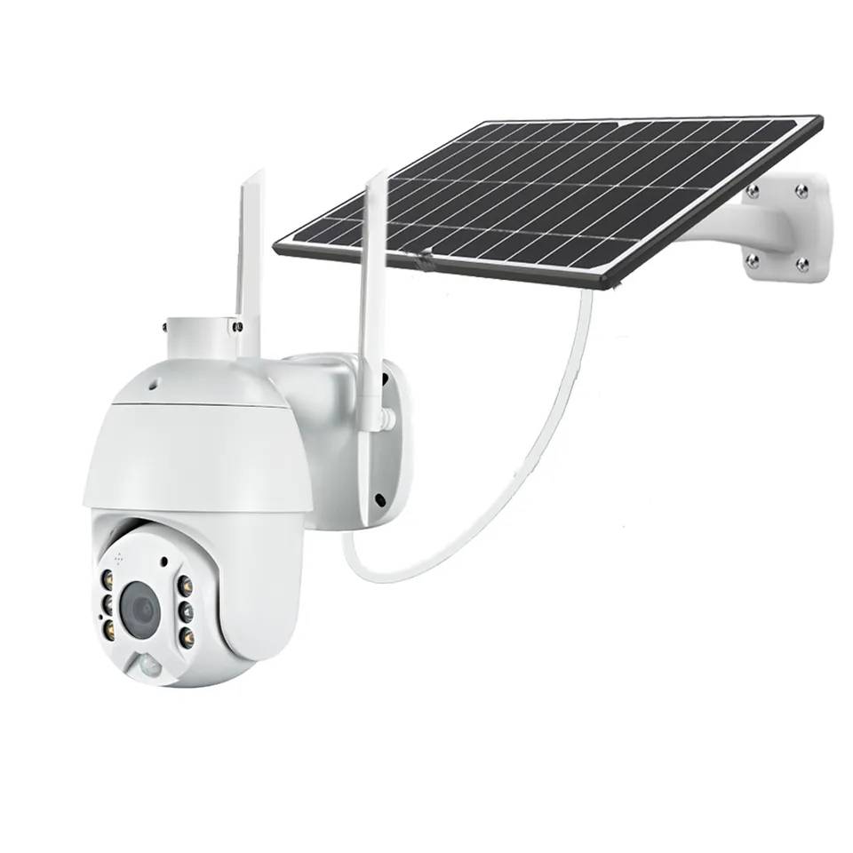 Caméra PTZ d’alerte d’énergie solaire intelligente HD, sécurité Pro