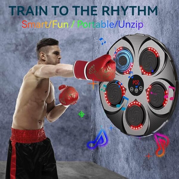 Machine de Boxe Musicale Intelligente, entraîneur de Boxe électronique Mural, Music Boxing Machine – Image 2