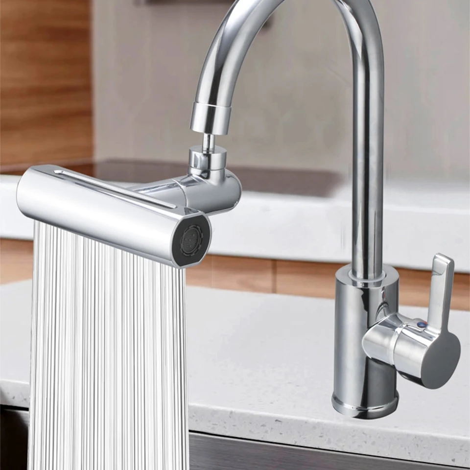 Adaptateur de robinet pivotant à 360 degrés, robinet de cuisine, Mode de pulvérisation cascade, douche universelle multifonctionnelle 4 en 1