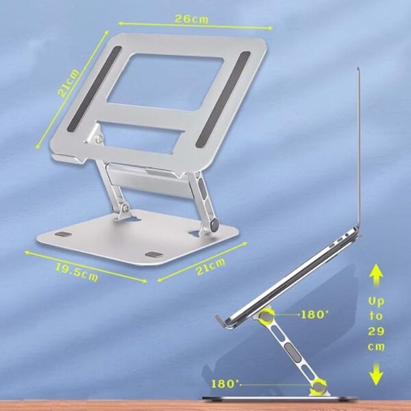 Support 360º vertical,en Aluminium, Ajustable et Portable pour les Ordinateurs, Tablettes – Image 7