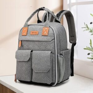 Sac à dos à langer, sac à dos de voyage multifonction, sac à langer de maternité, grande capacité, 28 L, imperméable et élégant