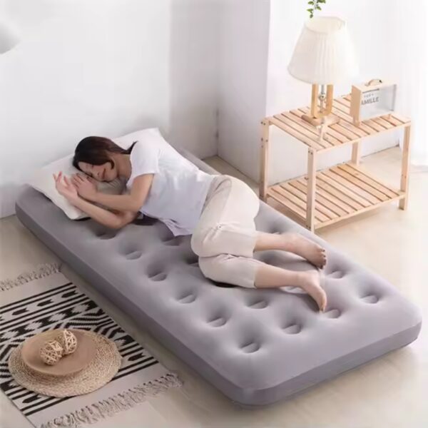 Matelas Gonflable Simple avec Pompe à Main - Lit d'Air pour Camping et Voyage – Image 2