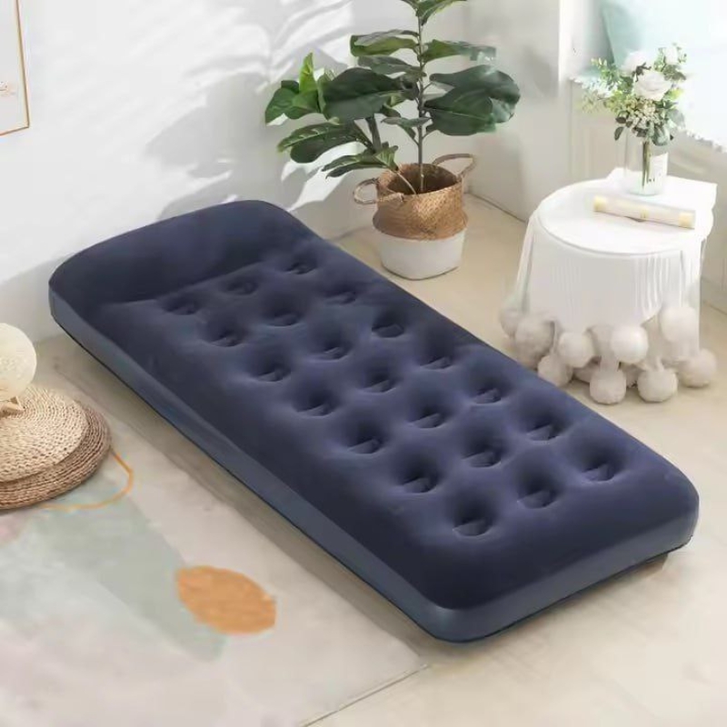 Matelas Gonflable Simple avec Pompe à Main – Lit d’Air pour Camping et Voyage