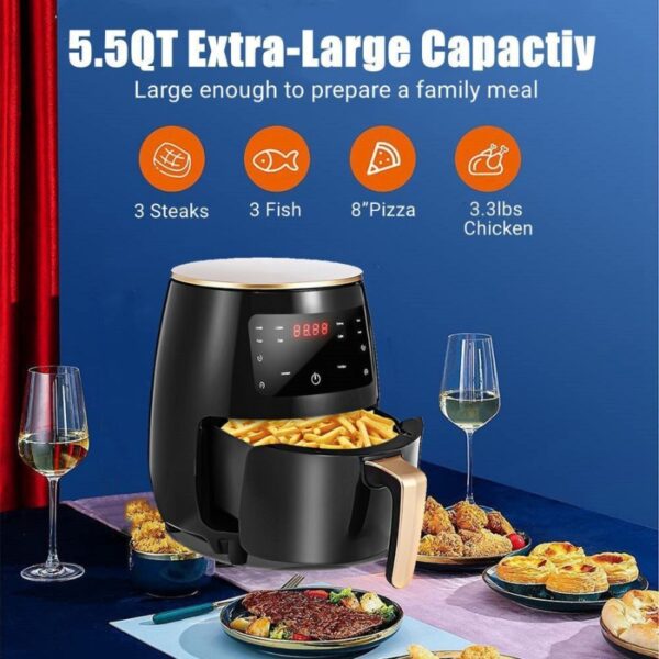 CookLux Air frayer 8800W 8L LCD Extra large capacity – Image 4